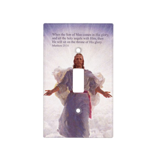 Jesus & his Angels 1 Light Switch Cover (Front)