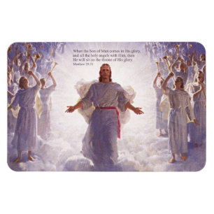 Jesus & his Angels 1 Premium Magnet