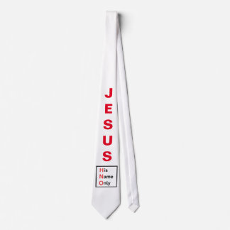 Jesus - His Name Only Neck Tie (White) (Original)
