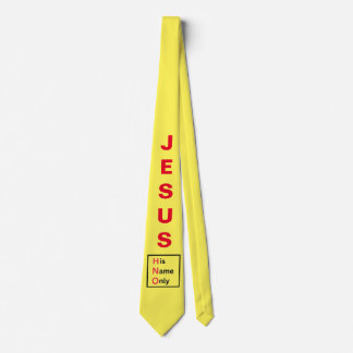 Jesus - His Name Only Neck Tie (Yellow)