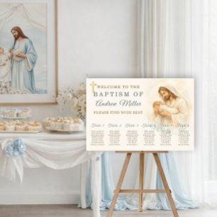 Jesus Holding Baby Baptism Reception Seating Chart Foam Board
