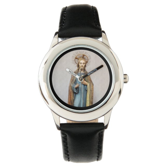 Jesus Holding Golden  Sacred Heart Watch (Front)