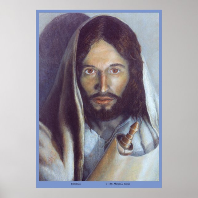 Jesus holding the Torah - "Fulfillment" of the Law Poster (Front)