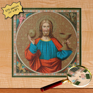 Jesus Holding Up the Eucharist (SNV 050) Jigsaw Puzzle