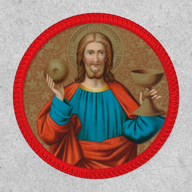 Jesus Holding Up the Eucharist (SNV 050) Patch (Front)