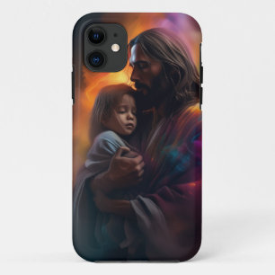 Jesus Holds a Child Provides Comfort iPhone 11 Case