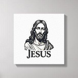 Jesus Holy Name Vintage Engraving Shirt 2 Canvas Print