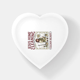 Jesus Home Cleaning Clean Heart Jesus Home Cleanin Paperweight