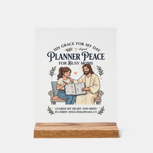 Jesus Homeschool Mom Planner Shirt Faith Based Des Acrylic Sign