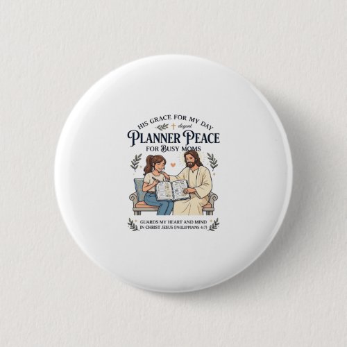 Jesus Homeschool Mom Planner Shirt Faith Based Des Button