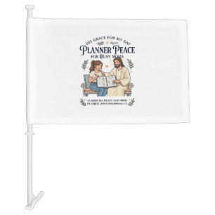 Jesus Homeschool Mom Planner Shirt Faith Based Des Car Flag