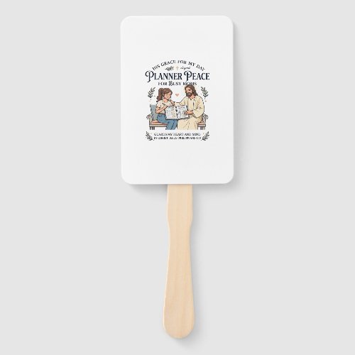 Jesus Homeschool Mom Planner Shirt Faith Based Des Hand Fan
