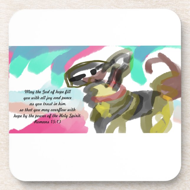 jesus hope beverage coaster (Front)
