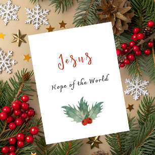 Jesus Hope of the World Christmas Card
