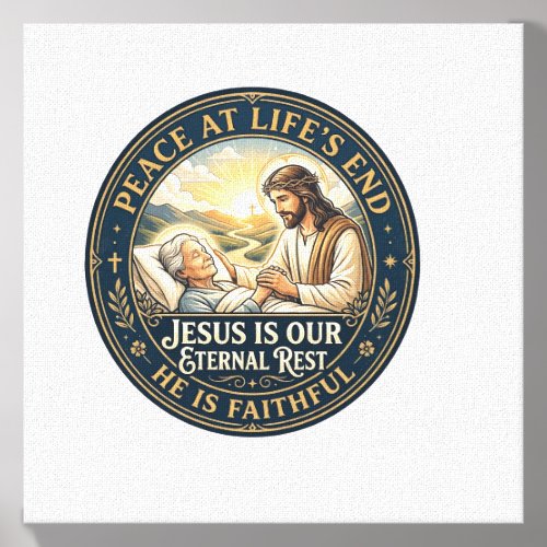 Jesus Hospice End Of Life Comfort Shirt Christian  Canvas Photo Tile