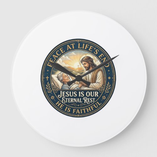 Jesus Hospice End Of Life Comfort Shirt Christian  Large Clock