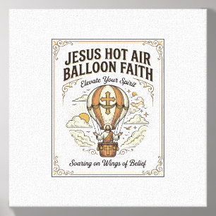 Jesus Hot Air Balloon Faith Jesus Hot Air Balloon Canvas Photo Tile