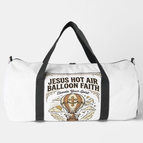 Jesus Hot Air Balloon Faith Jesus Hot Air Balloon  Duffle Bag