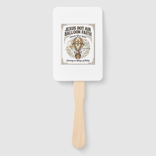 Jesus Hot Air Balloon Faith Jesus Hot Air Balloon Hand Fan