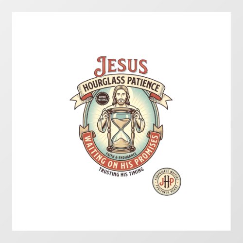 Jesus Hourglass Patience Jesus Hourglass Patience Floor Decals