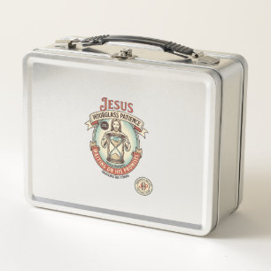 Jesus Hourglass Patience Jesus Hourglass Patience Metal Lunch Box
