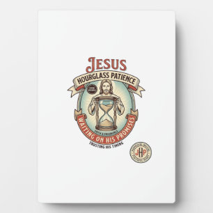 Jesus Hourglass Patience Jesus Hourglass Patience Plaque