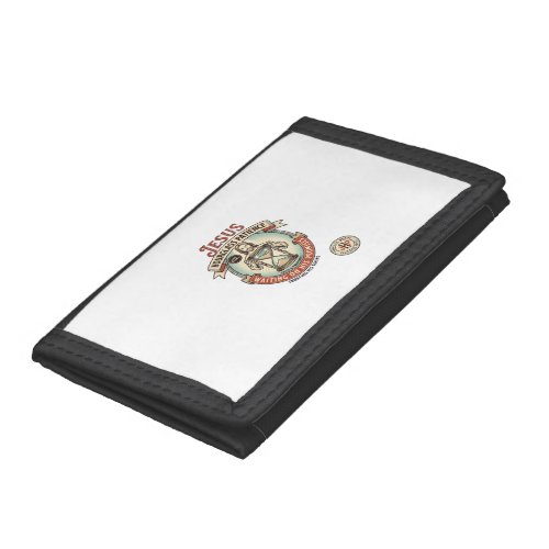 Jesus Hourglass Patience Jesus Hourglass Patience Trifold Wallet