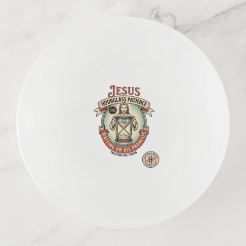 Jesus Hourglass Patience Jesus Hourglass Patience  Trinket Tray