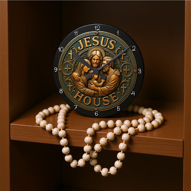 Jesus House Holy Family Round Clock (Creator Uploaded)