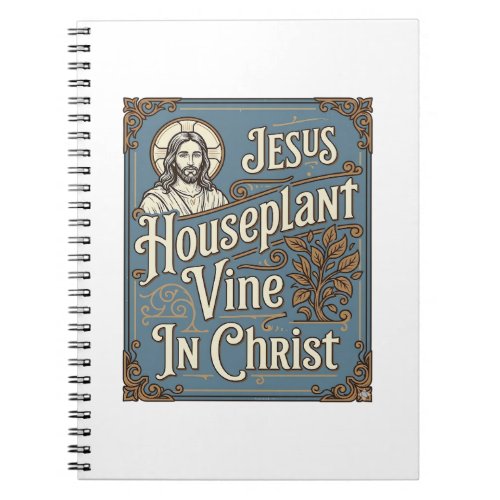 Jesus Houseplant Vine In Christ Jesus Houseplant V Notebook