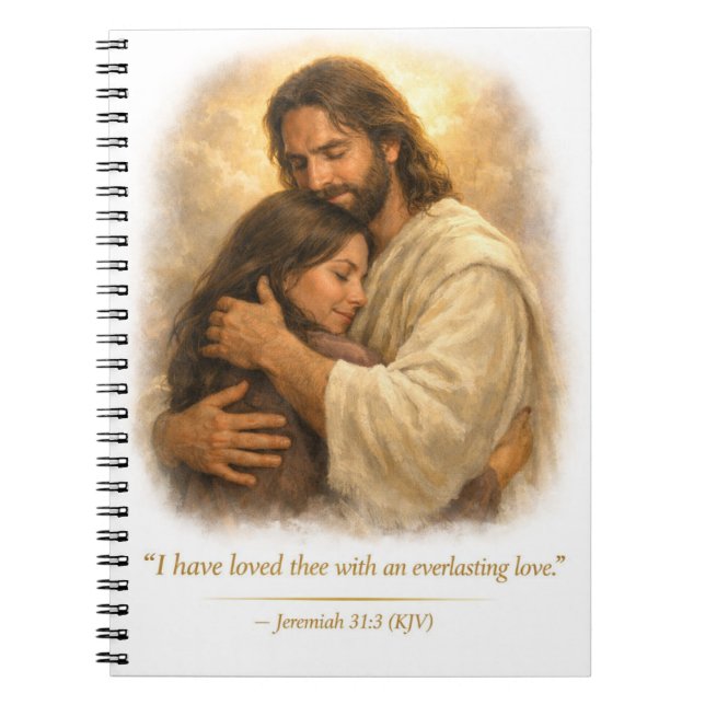 Jesus Hugging His Daughter – Everlasting Love Post Notebook (Front)