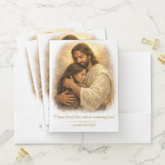 Jesus Hugging His Daughter – Everlasting Love Post Pocket Folder