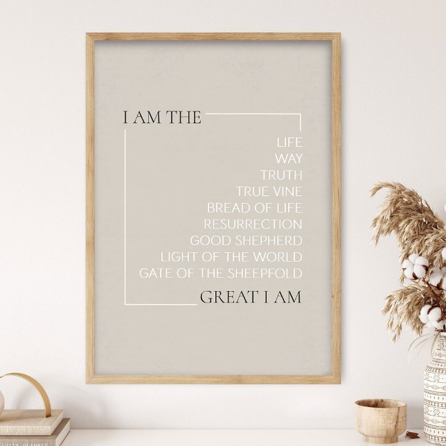 Jesus I Am Statements, Jesus Poster, Bible Wall  Poster (Creator Uploaded)