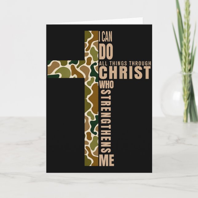 Jesus I Can Do All Things Through Christ Who Stren Card (Front)