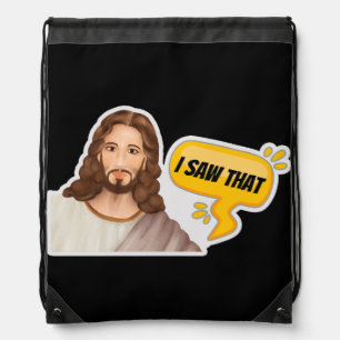 Jesus I Saw That Drawstring Bag