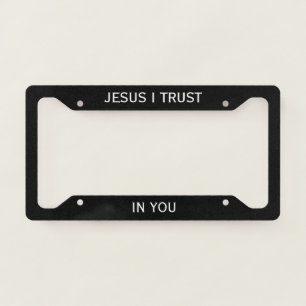 Jesus I Trust in You Divine Mercy License Plate Frame