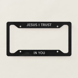 Jesus I Trust in You Divine Mercy License Plate Frame