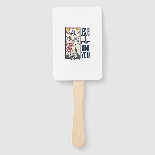 Jesus I Trust In You Divine Mercy Shirt Design_1 Hand Fan