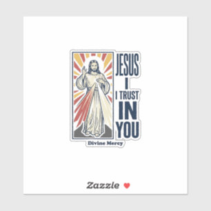 Jesus I Trust In You Divine Mercy Shirt Design_1 Sticker