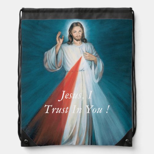 Jesus I Trust In You  Drawstring Bag