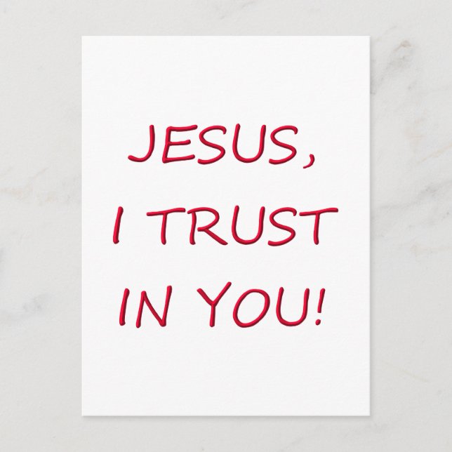 Jesus I trust in you Postcard (Front)
