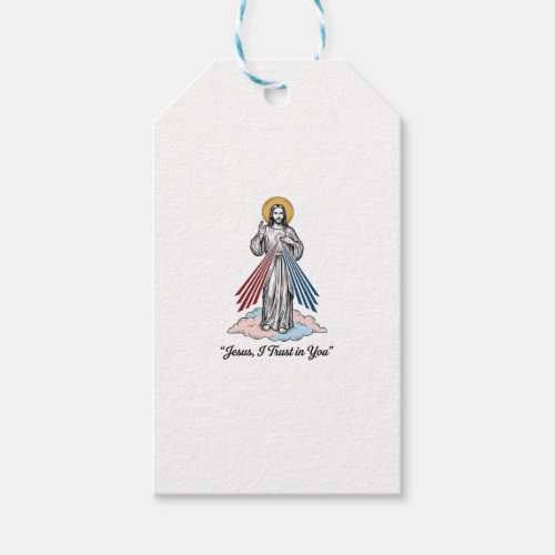 Jesus I Trust in You Vintage Engraving Shirt Desig Gift Tags