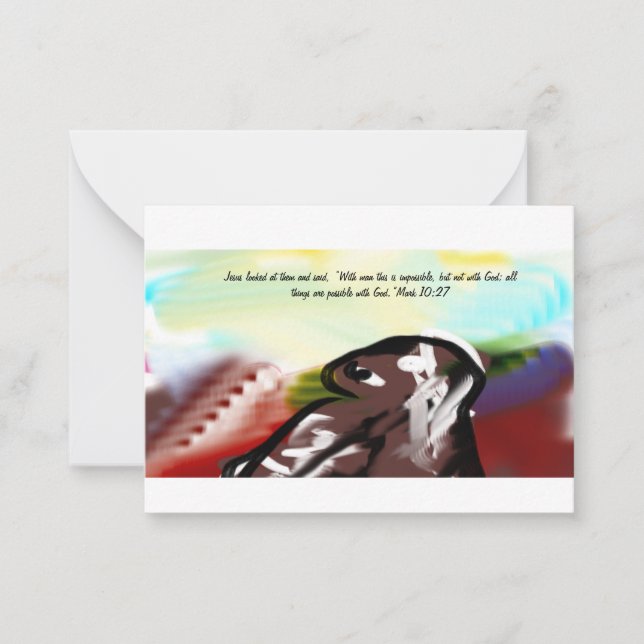 Jesus impossible  note card (Front)