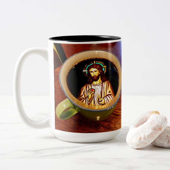Jesus in a cup (With Donut)
