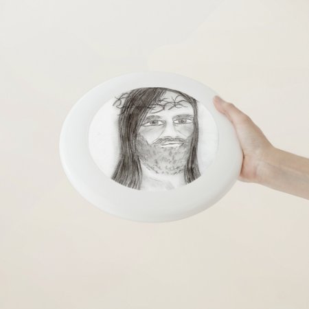 Jesus In Charcoal Wham-o Frisbee