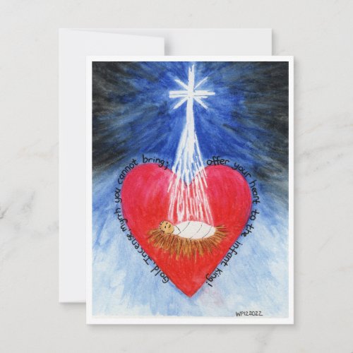 Jesus in Heart Holiday Card