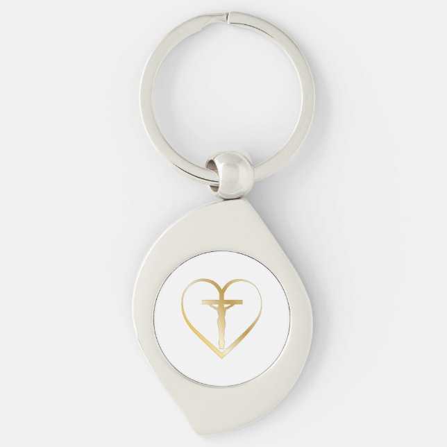 Jesus in heart keychain (Front)
