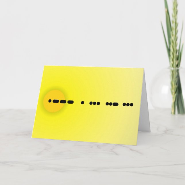 Jesus in Morse Code Greeting Card - Customize It! (Front)