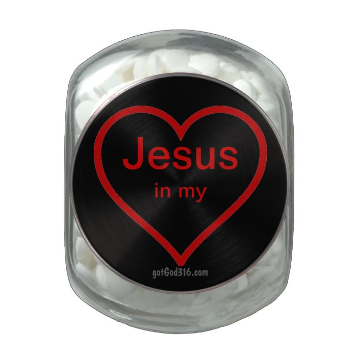 Jesus in my heart gotGod316 Mints Glass Candy Jar