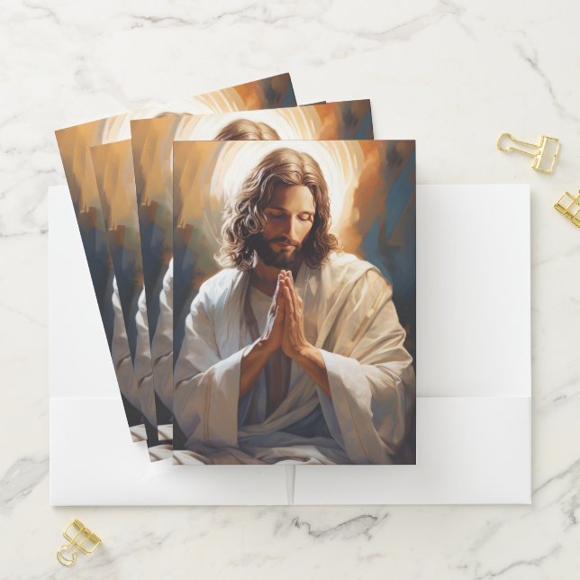 Jesus In Prayer Pocket Folder (In Situ)